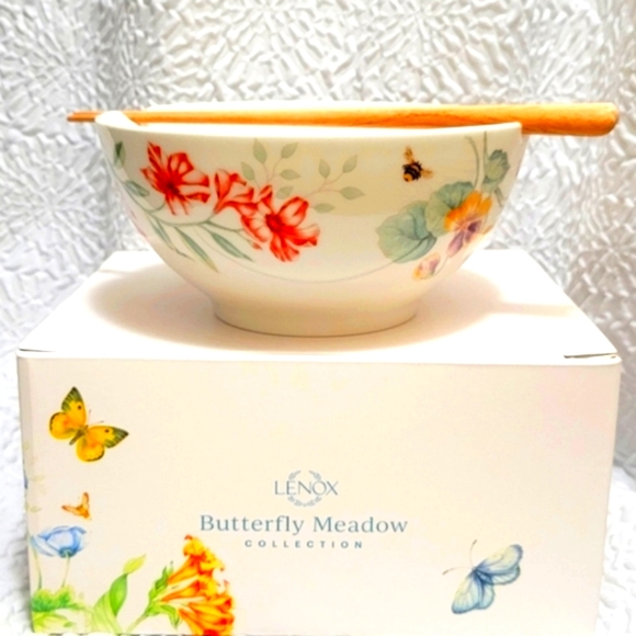 🪭Lenox Porcelain Ramen🍜 Bowl w/Chopsticks - Picture 5 of 14